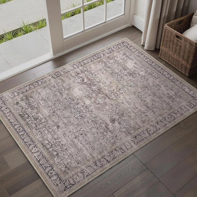 PURECOZY Vintage Area Rug 2x3 Washable Entryway 2&apos;x3&apos;, | Purple