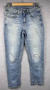 G-Star Raw Denim Jeans Boyfriend Midge Saddle Size 26W 30L Tapered Distressed - Picture 1 of 12