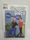 1980'S Simplicity Adults Popeye And Olive Oyl Costume Pattern 8831 Size 10-12
