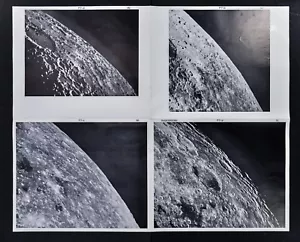 1960 Photographic Lunar Moon Map - 4 Photo Set - Field Inghirami F7 - Craters - Picture 1 of 5