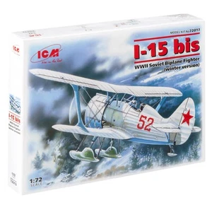 Avión modelo ICM 72013 escala 1:72 I-15bis Segunda Guerra Mundial caza soviético, versión invierno - Imagen 1 de 5