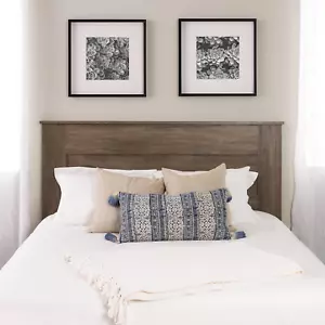 Stylish Flat Wood Panel Headboard for Queen Size Beds, Simplistic Wooden Queen H - Picture 1 of 7