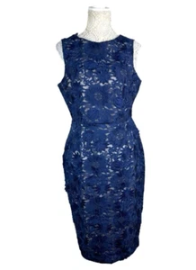Coast Philippa Navy Blue Lace Formal Dress Midi Women’s UK Size 14 - Picture 1 of 9