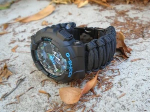 Paracord 550 Casio G-Shock Adjustable Replacement Watchband w Tactical Buckle - Picture 1 of 21