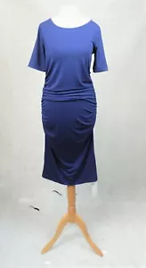 Isabella Oliver T-shirt Maternity Dress Ruche Detail Navy 10 Uk CR017 FF 13 - Picture 1 of 11