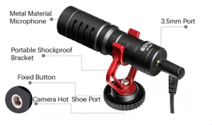 BOYA BY-MM1 Universal Microphones Shotgun Nikon Canon DSLR Phones 100% Authentic - Picture 1 of 3