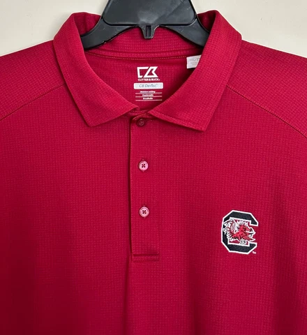 South Carolina Gamecocks Men's Polo Shirt Size 2XL Embroidered Logo USC Dry Tec Cover