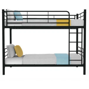 NNEMB 2in1 King Single Metal Bunk Bed Frame-with Modular Design-Dark Matte Grey - Picture 1 of 10