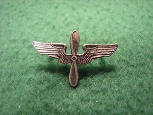 Vintage US. Military Air Force Silver Propeller & Wings Insignia Pin STERLING - Picture 1 of 2