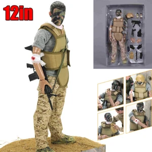 1:6 Scale Heroic wounded Soldier Action Figures Military Model Toy Kids Gifts - Picture 1 of 12