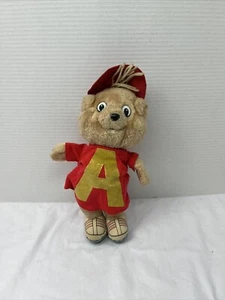 VINTAGE Alvin Chipmunks CBS Plush Stuffed Animal Bear Red Brown P4 - Picture 1 of 6