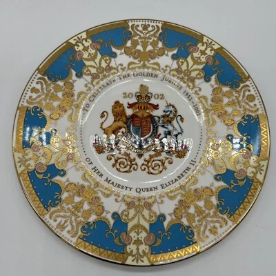 Royal Collection Trust Plate-Queen Isabel II Golden Jubilee 2002 *Sin usar Foto 1 de 4
