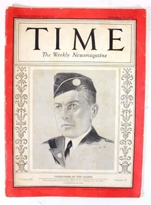 Vintage Time Weekly Magazine Commander of the Legion September 12, 1932 - Picture 1 of 12