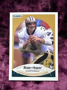Camiseta deportiva de fútbol americano Fleer #187 New Orleans Saints Legends 1990 de Bobby Hebert nueva con etiquetas LSU💙 - Imagen 1 de 2