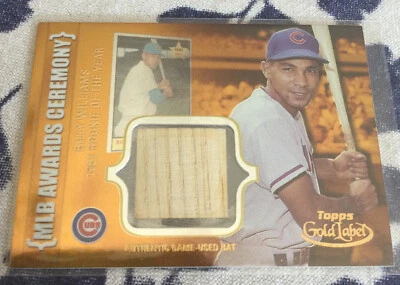 2002 Topps Gold Label Billy Williams Clase 1 Juego Dorado Usado Bate 1961 Roy Cubs Foto 1 de 2