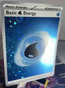 Pokemon Water Energy SVE 003 Holo Rare SVP 151 W/ 2 Holo Swirls - Picture 1 of 5