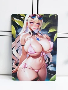 Anime Hentai Metallplakat - Gyaru Bikini Girl - 20cm x 30cm - Bild 1 von 2
