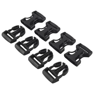 4 Stück Kunststoff Seitenverschluss Schnallen Clip für 25 mm Gurtband Band Schwarz G7I84506 - Bild 1 von 7