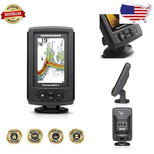 Portable PiranhaMAX 4 Fish Finder: 4.3" LCD, Fish Alarms & Transom Transducer - Picture 1 of 8