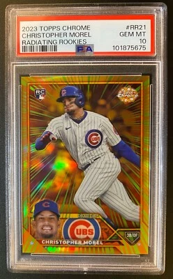 2023 Topps Chrome Christopher Morel Radiating Rookies #RR21 PSA 10 Gem Mint RC - Image 1 of 2