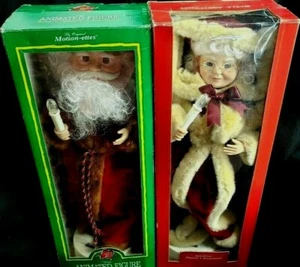 Juego de luces de música navideña de 18"" de colección Mr & Mrs Claus Telco Motionette de 18"" probadas - Imagen 1 de 12