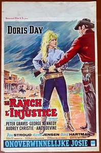 Belgisches Plakat LE RANCH DE L'INJUSTICE Ballade Von Josie DORIS DAY 1967 - Bild 1 von 1