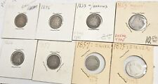 LOT OF (8COINS)1841 -1875Seated Liberty Dime !! OLD ESTATE