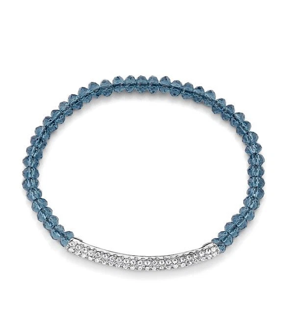 Pulsera de plata elástica supersónica Lia Sophia Jewelry en azul marino Foto 1 de 1