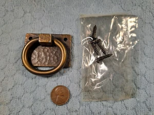 Tiradores de anillo de bellota martillados NOS - Imagen 1 de 3