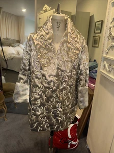 Giorgio Armani RARE Vintage Metal Jacket Size US 10 Women's 100% Silk Lining - Picture 1 of 6