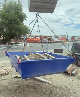 Crane Skip Box Pan Material Handling Hopper Trash Basket Bin 12,500 lbs 3 cy - Image 1 of 4