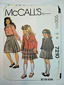 McCall's 7210 Sewing Pattern Girls Skirt and Blouse Jacket size 7 - Picture 1 of 3
