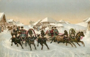 AK Russland Peter Gruzinskiy Troika unbespielt UPU um 1910 - Bild 1 von 2