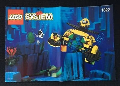 MANUAL / Book / Instructions ONLY for LEGO System 1822 Aquazone Sea Claw 7 1995 - Image 1 of 4