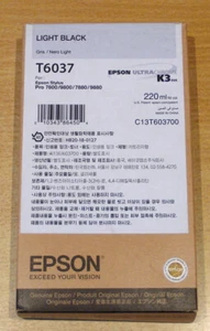 GENUINE EPSON T6037 Light Black ink cartridge 7800 7880 9800 9880 ORIGINAL 2022 - Picture 1 of 2