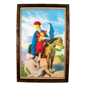 Marco de madera San Martín Caballero - Arte mexicano 36x24 18x13 12x10 #28 - Imagen 1 de 8