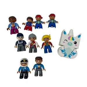 Lego Duplo Lote de 10 Figuras Personas Niños Mamá Caballero Gatito Policía - Imagen 1 de 6