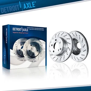 11.62'' Front Drilled Brake Rotors for 2012 Mercedes-Benz C230 C250 C300 SLK250 - Picture 1 of 7