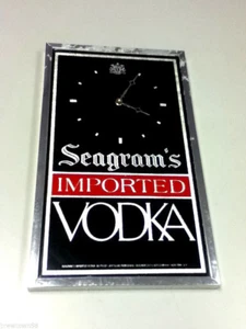 Seagram's bar sign liquor wall clock vodka imported battery operated working YM8 - Picture 1 of 12
