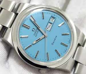 OMEGA GENEVE AUTOMATIK 1660174 CAL1022 DAY&DATE SKY BLUE DIAL HERREN UHR - Bild 1 von 20