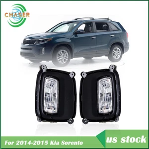 Driver+Passenger Side For 14-15 Kia Sorento Fog Lamp Assembly w/Plastic Cover - Picture 1 of 10