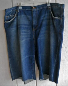 "Pantalones cortos de mezclilla para hombre 42 Nautica azul envejecido 100 % algodón 45 x 13" - Imagen 1 de 12