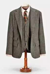 RRL Ralph Lauren Unconstructed Wool Tweed Suit Jacket Sport Coat-MEN-L - Picture 1 of 9