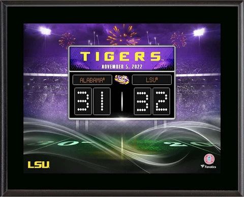 LSU Tigers 10.5" x 13" 2022 Win vs Alabama Crimson Tide Plaque Cover