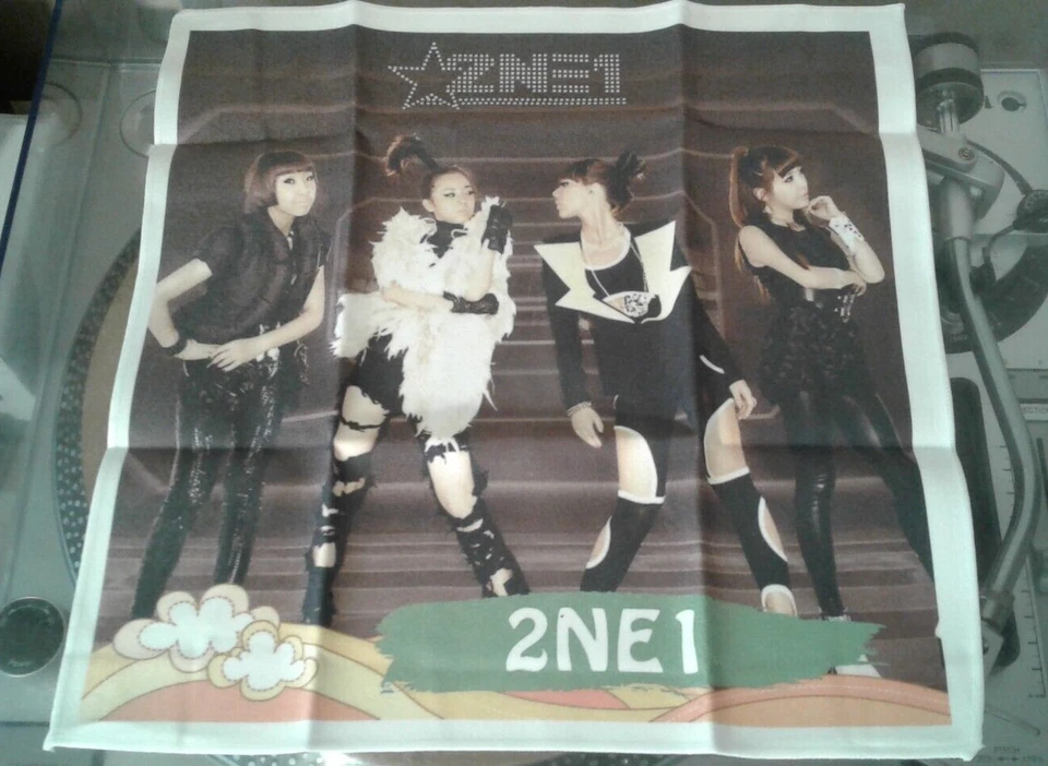 2NE1 Rare Logo Towel Kpop Twice SNSD Wonder Girls Blackpink ILLIT UNIS NewJeans - Image 1 of 1