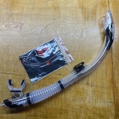 Atomic SV2 Semi-Dry Snorkel - Clear/Black - Scuba and Free Diving - Image 1 of 4