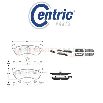 Centric Semi Metallic Brake Pads w Shim for 1996-2002 Mercury Grand Marquis xu Foto 1 de 4