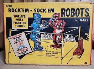 Vintage Original 1966 Marx Rock'em Sock'em Boxing Robots Toy In Original Box - Photo 1/10