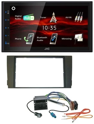 JVC USB Bluetooth MP3 DAB 2DIN Autoradio für Audi A6 01-05 C5 Quadlock - Bild 1 von 4