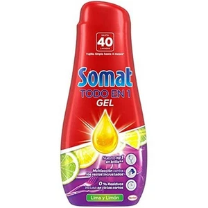 Gel Lavavajillas Somat Limón 720 ml Todo en uno 40 lavados - Imagen 1 de 2